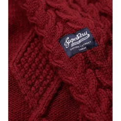 Knitwear*Superdry Jacob Regular Fit Crew Neck Sweater in Red