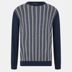 Knitwear*Ted Baker Jacquard cn in Blue