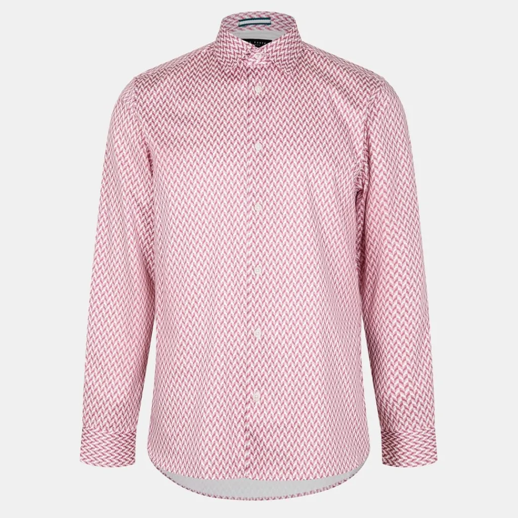 Shirts*Ted Baker Regular Fit Geographic Print Shirt in Pink