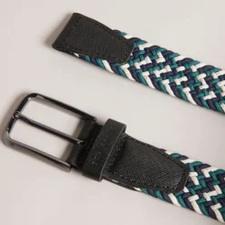 Belts*Ted Baker Stretch Woven Elastic Belt in Black