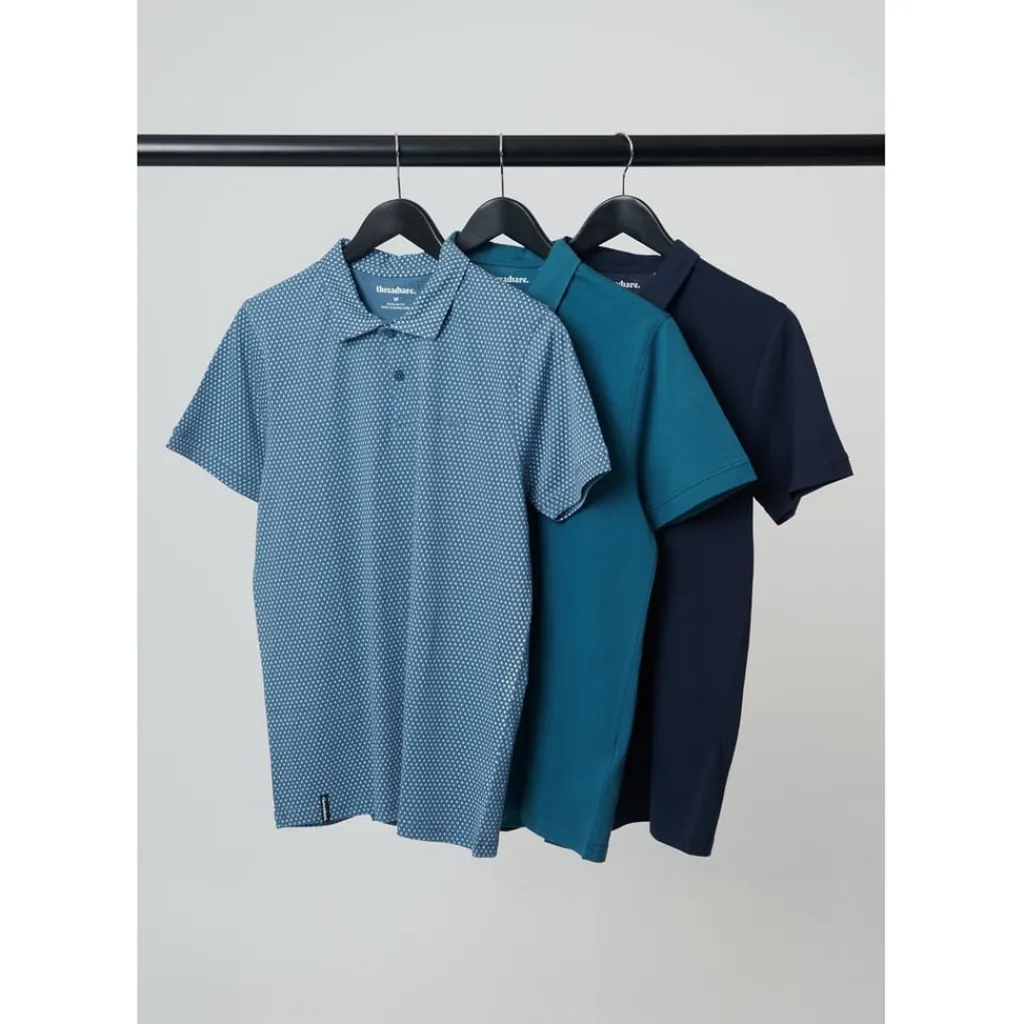 Polo Shirts*Threadbare 3 Pack Regular Fit Short Sleeve Polo Shirt in Multi