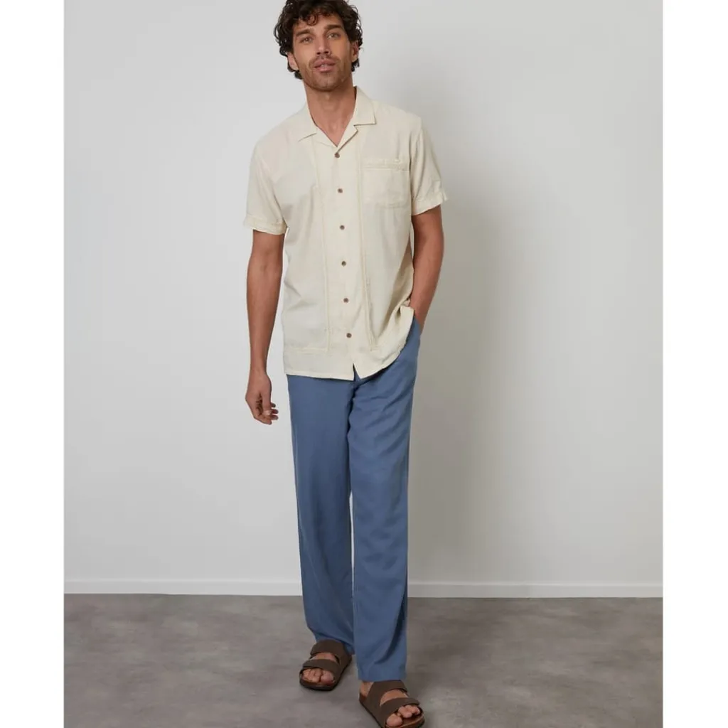 Trousers*Threadbare An Linen Trousersr in Blue