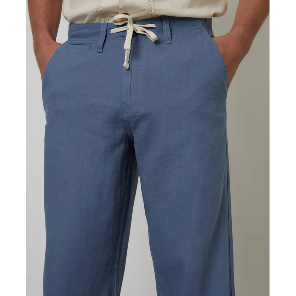 Trousers*Threadbare An Linen Trousersr in Blue