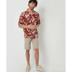 Shirts*Threadbare Bam Relaxed Fit Short Sleeve Shirt in Red