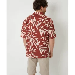 Shirts*Threadbare Bam Relaxed Fit Short Sleeve Shirt in Red