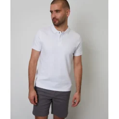 Polo Shirts*Threadbare Caswell Polo Regular Fit Short Sleeve Shirt in White