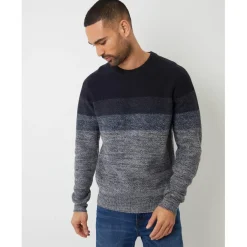 Knitwear*Threadbare Enfield Crew Neck Regular Fit Sweater in Blue