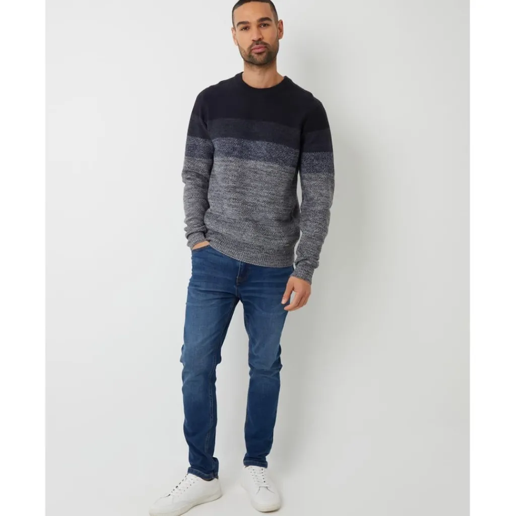 Knitwear*Threadbare Enfield Crew Neck Regular Fit Sweater in Blue