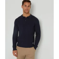 Knitwear*Threadbare Harlow Regular Fit Long Sleeve Sweater in Blue