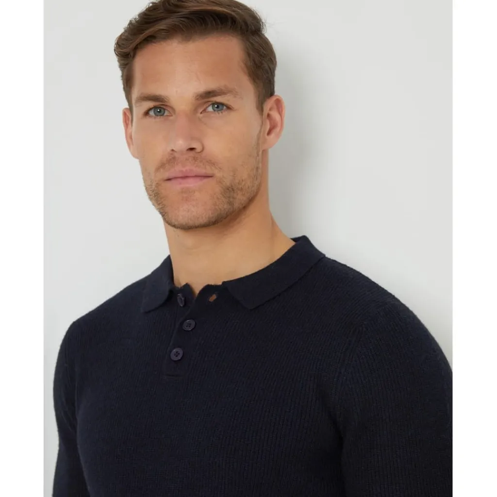 Knitwear*Threadbare Harlow Regular Fit Long Sleeve Sweater in Blue
