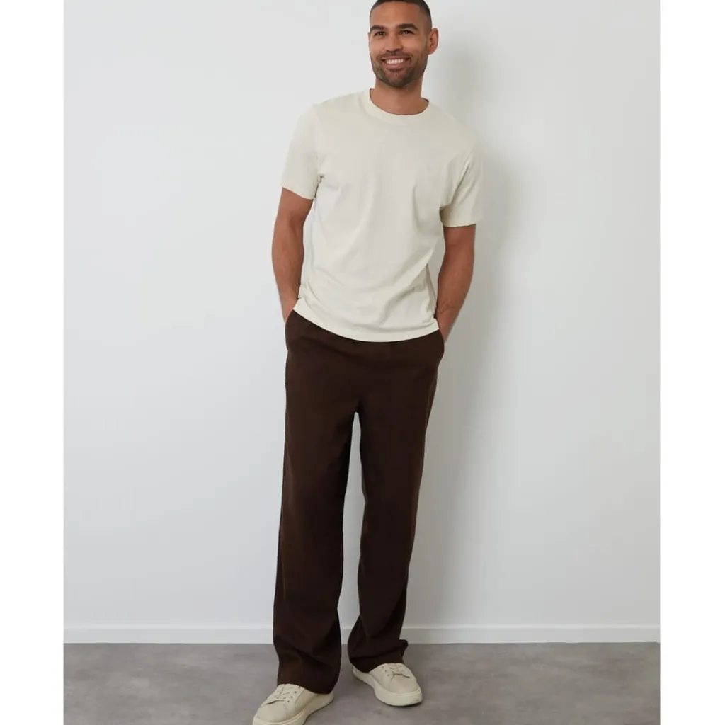 Trousers*Threadbare Mrcny Lin Trousersr in Brown