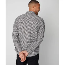 Shirts*Threadbare Oxford Regular Fit Long Sleeve Shirt in Black