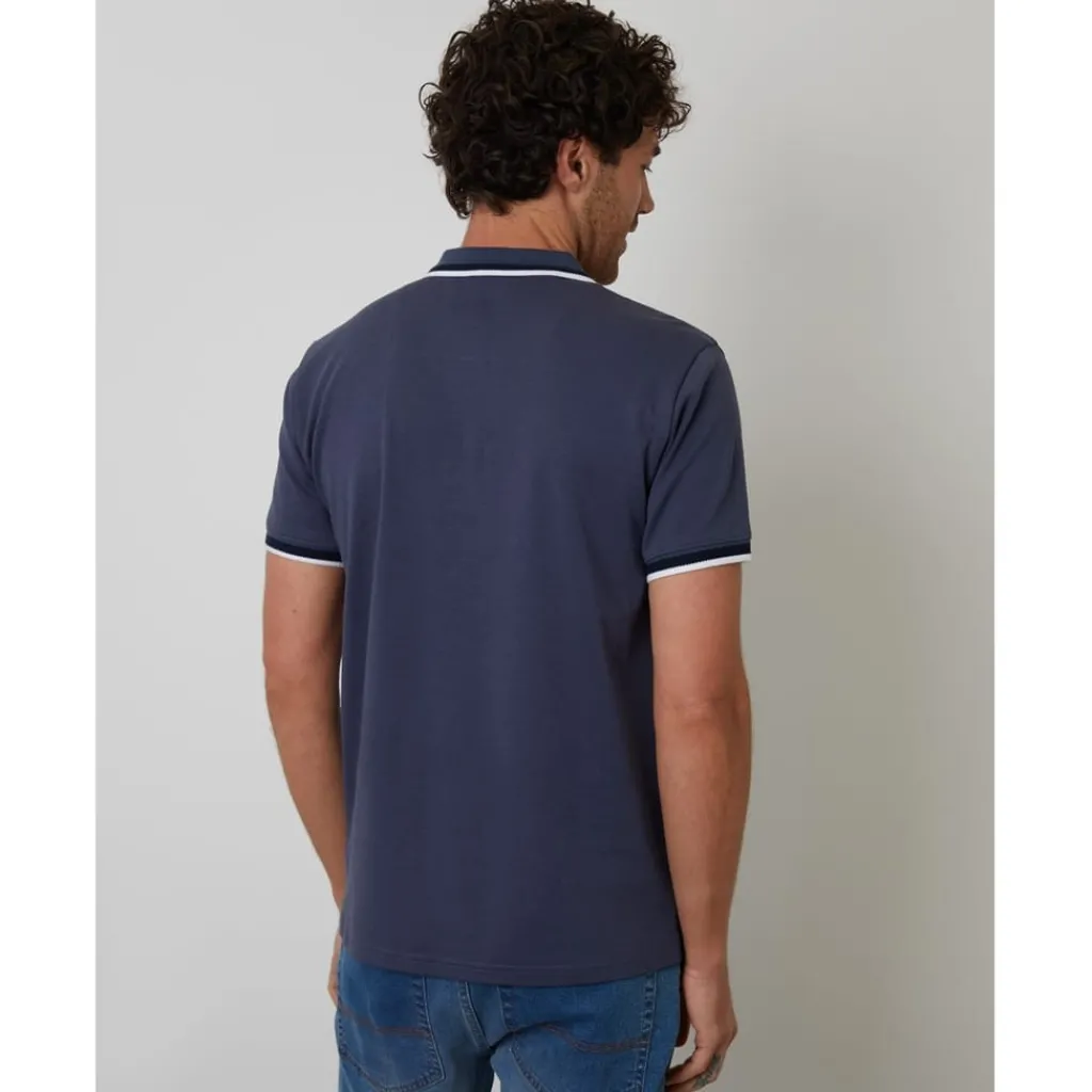 Polo Shirts*Threadbare Polo Donnegal in Blue