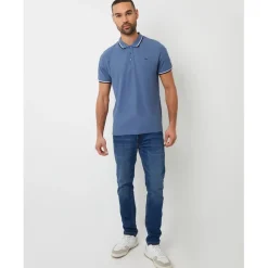 Polo Shirts*Threadbare Polo Dorry Regular Fit Short Sleeve Shirt in Blue