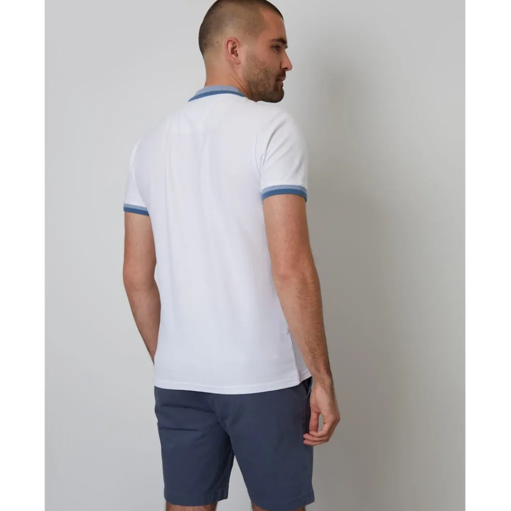 Polo Shirts*Threadbare Polo Emberton in White