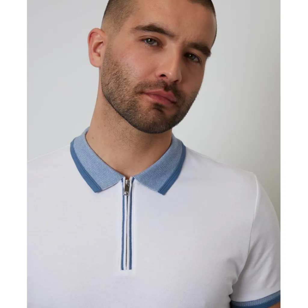 Polo Shirts*Threadbare Polo Emberton in White