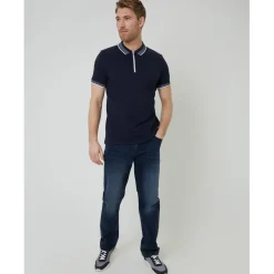 Polo Shirts*Threadbare Polo Honey Regular Fit Short Sleeve Shirt in Blue
