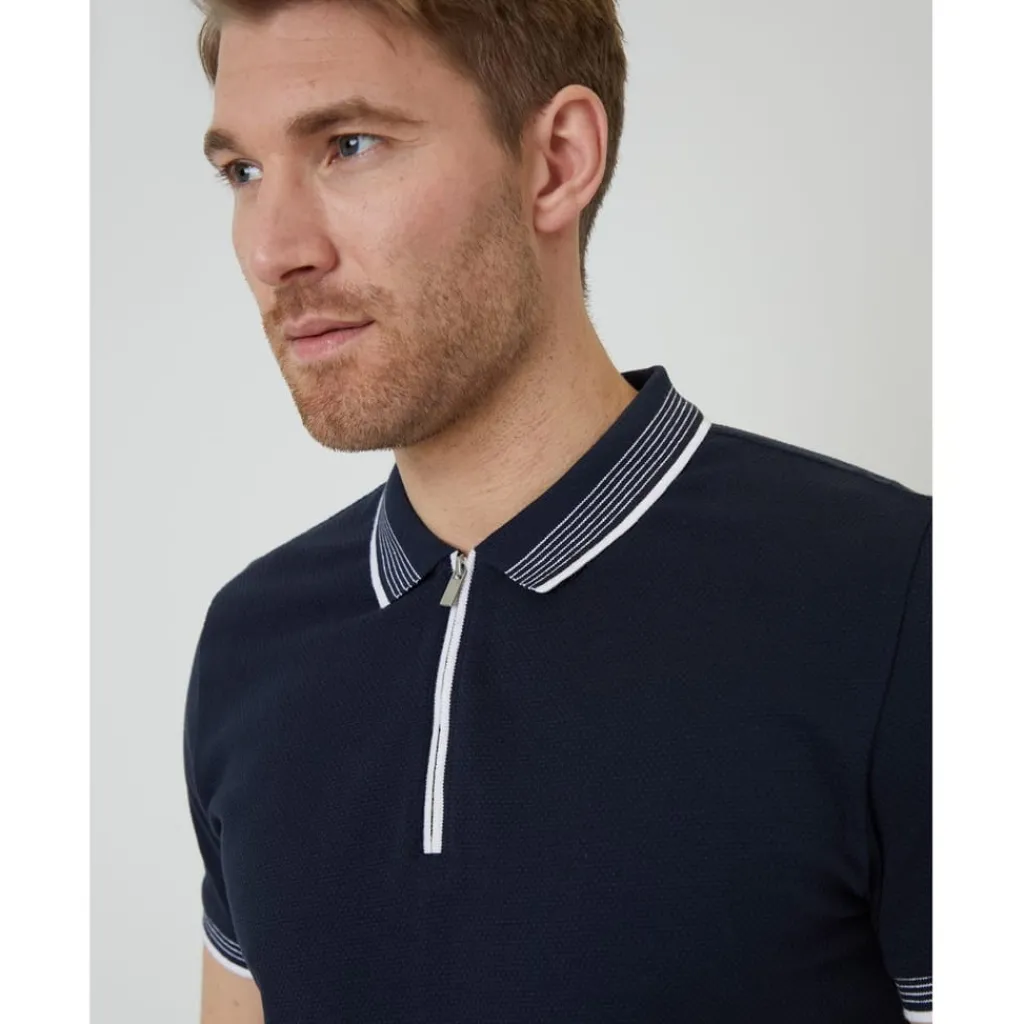 Polo Shirts*Threadbare Polo Honey Regular Fit Short Sleeve Shirt in Blue