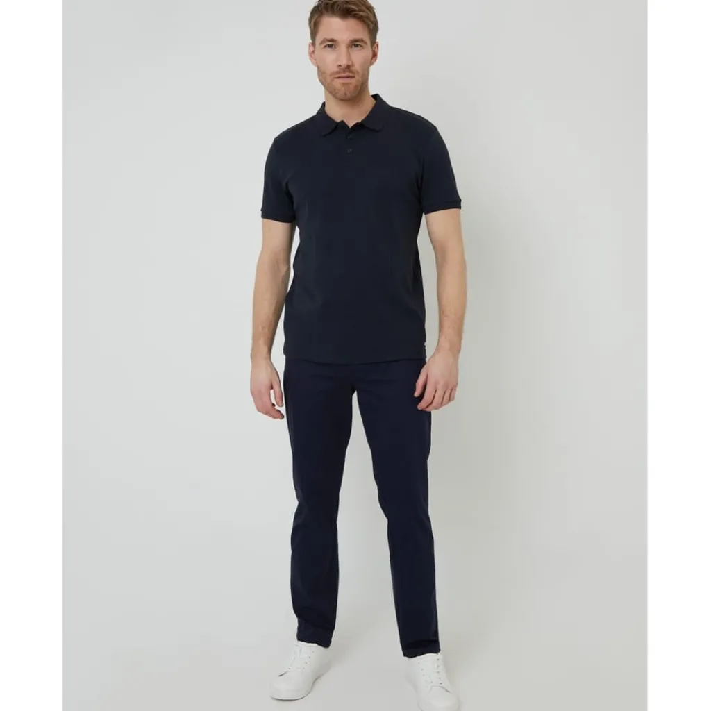 Polo Shirts*Threadbare Polo Regular Fit Short Sleeve Shirt in Blue