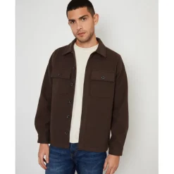 Shirts*Threadbare Regular Fit Long Sleeve Shirt in Brown