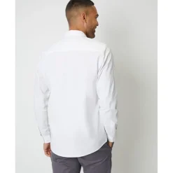 Shirts*Threadbare Regular Fit Long Sleeve Shirt in White