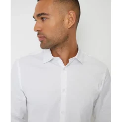 Shirts*Threadbare Regular Fit Long Sleeve Shirt in White