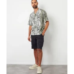 Shirts*Threadbare Relaxed Fit Short Sleeve Shirt in Black