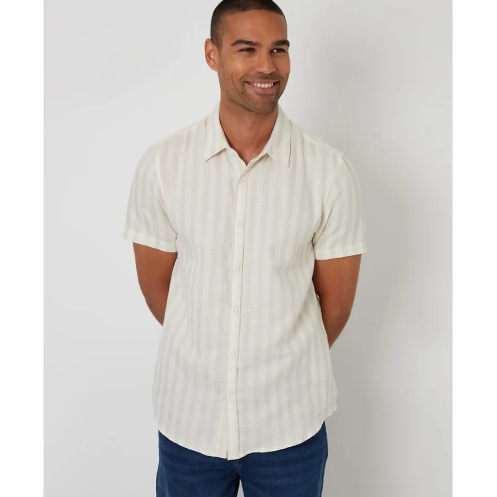 Shirts*Threadbare Shirt Coppice in Neutral