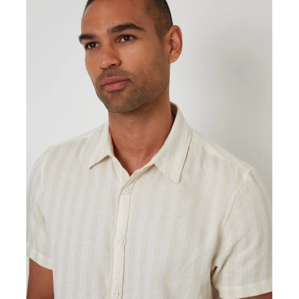 Shirts*Threadbare Shirt Coppice in Neutral