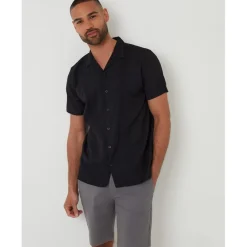 Shirts*Threadbare Sht Ss Urmston in Black