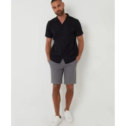 Shirts*Threadbare Sht Ss Urmston in Black