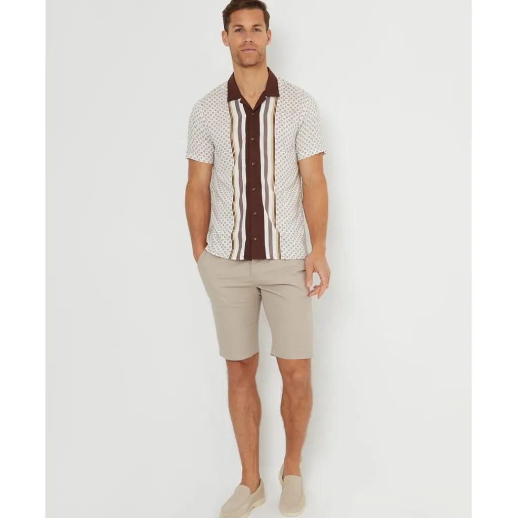 Shirts*Threadbare Ss Hall Shrt in Cream