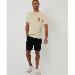 T-Shirts And Vests*Threadbare Tee Cacti in Beige