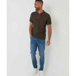 Polo Shirts*Threadbare Westbank Regular Fit Short Sleeve Shirt in Green