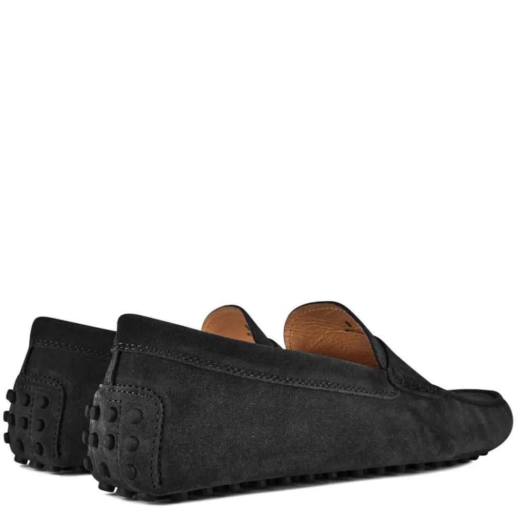 Shoes*Tods Gommino Suede Loafers in Black