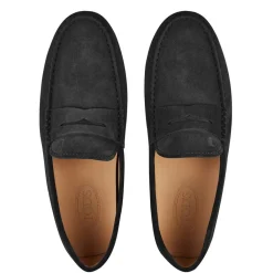 Shoes*Tods Gommino Suede Loafers in Black