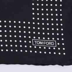 Assorted|Formalwear*Tom Ford Framed Polka Dot Pocket Square in Black