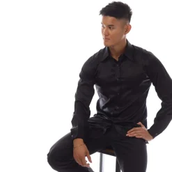 Formalwear*Tom Ford Long Sleeve Dress Shirt in Black