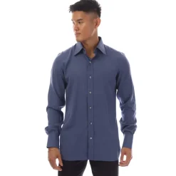 Formalwear*Tom Ford Long Sleeve Dress Shirt in Dark Blue