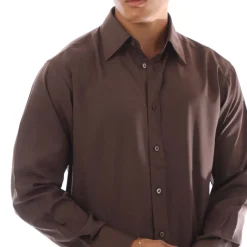 Formalwear*Tom Ford Long Sleeve Dress Shirt in Brown