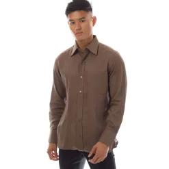 Formalwear*Tom Ford Long Sleeve Dress Shirt in Brown