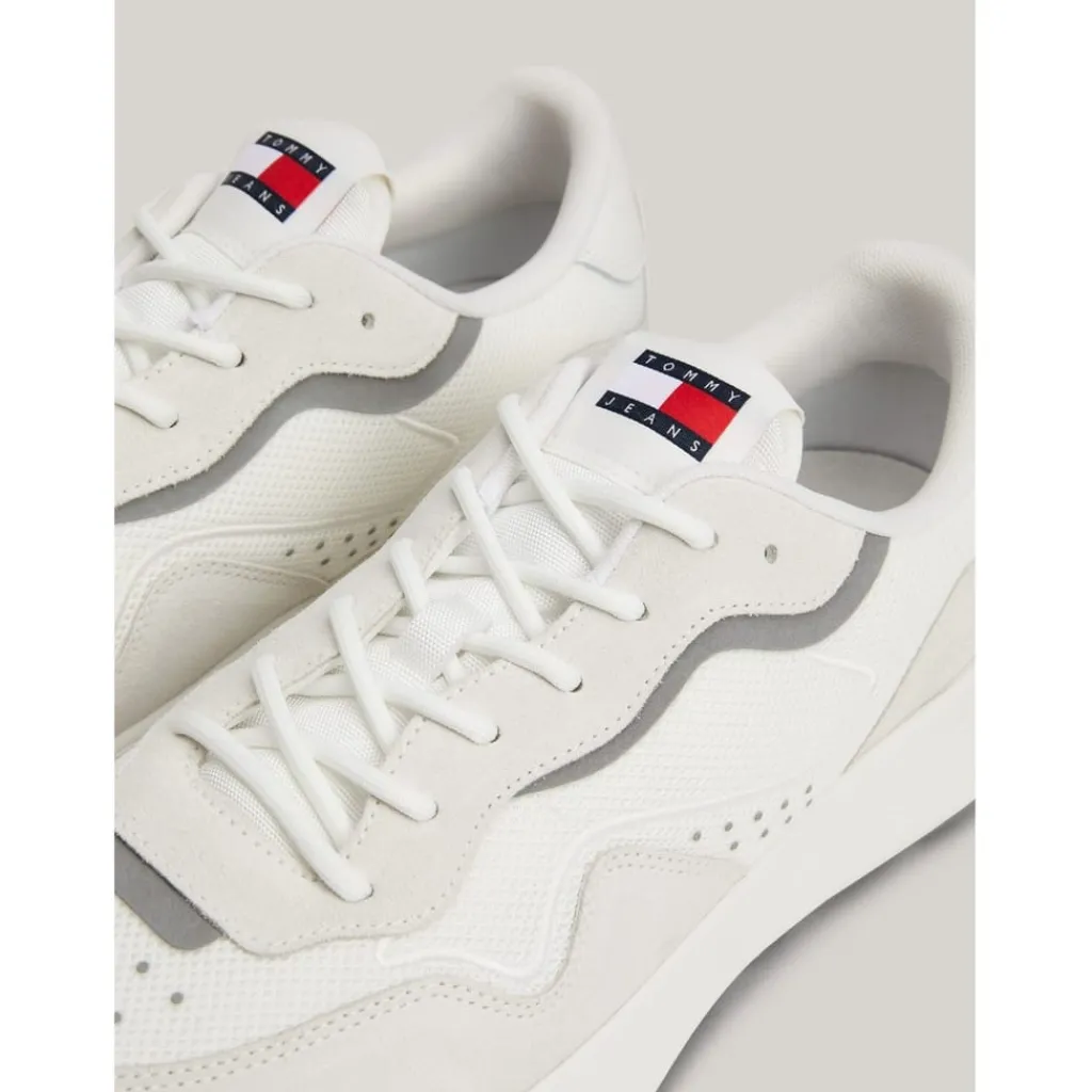 Trainers*Tommy Jeans Mix Runner Low Top Sneakers in White
