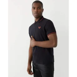 Polo Shirts*True Religion Crafted Pride Regular Fit Polo in Black