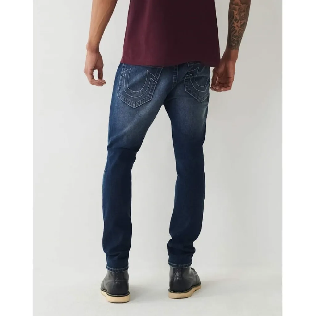 Jeans*True Religion Distressed Skinny Jeans in Blue