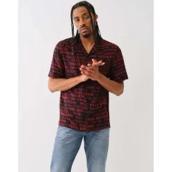 Shirts*True Religion Regular Fit Short Sleeve Shirt in Black