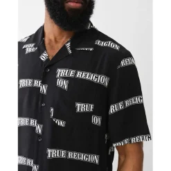 Shirts*True Religion Regular Fit Lettering Casual Shirt in Black