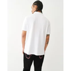 Polo Shirts*True Religion Relaxed Buddha Print Shirt in White