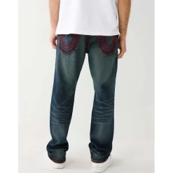 Jeans*True Religion Ricky Five Pocket Straight Jeans in Blue