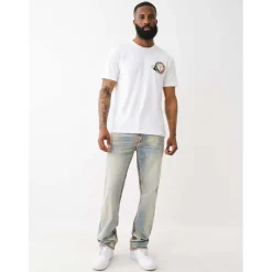 Jeans*True Religion Ricky Five Pocket Straight Jeans in Blue