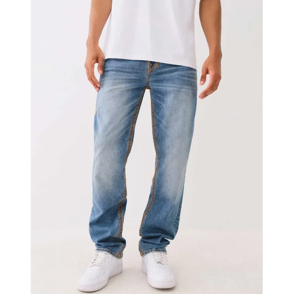 Jeans*True Religion Super Q Straight Leg Jeans in Blue